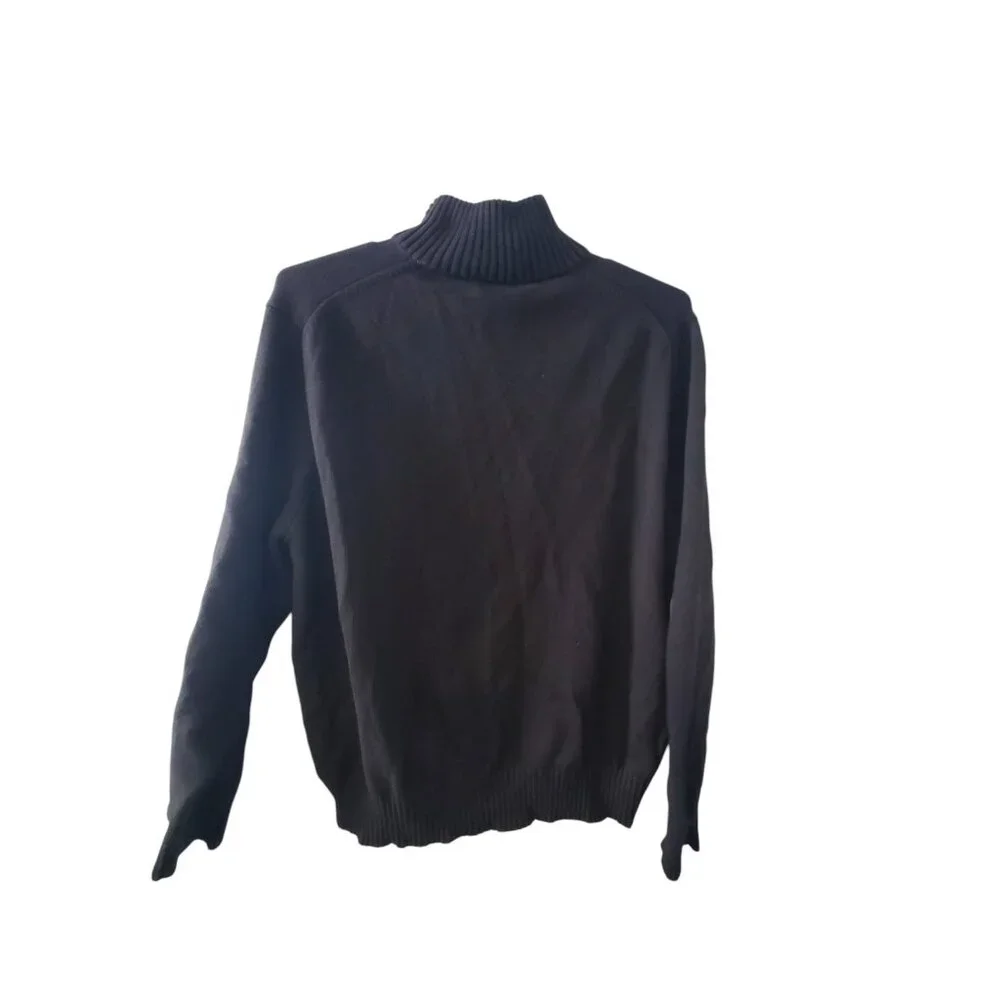 Ralph Lauren Polo sweater mens XXL black pullover button neck cotton